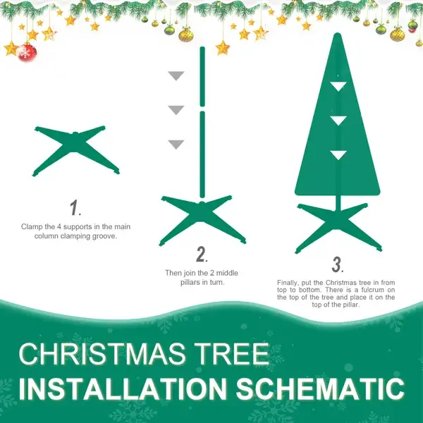 6FT Red Pop-Up Christmas Tree With 150 Warm White LED Lights, Ornaments Included – 4 Ribbons, Bow, Flowers, Snowflakes, Pine Cones & Balls – Easy Assembly & Spa