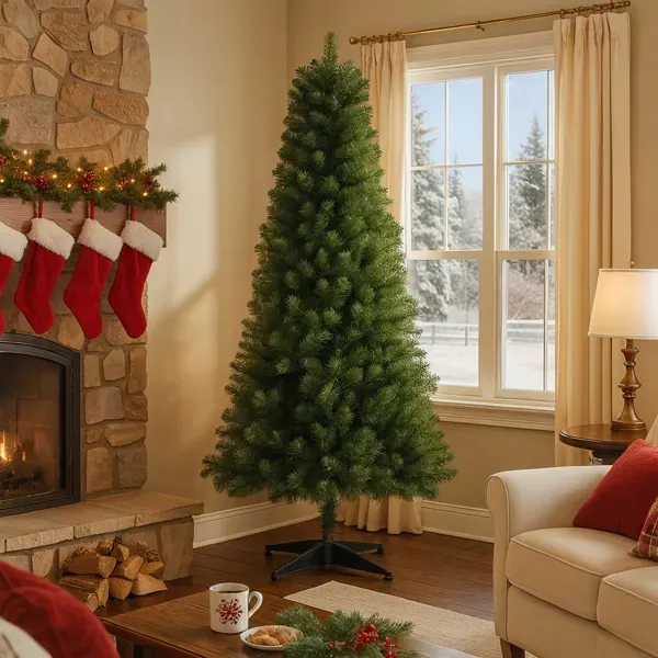 6FT Unlit Artificial Christmas Tree With 490 Tips, PVC Full Branches, Classic Green Holiday Tree With 4 Leg Plastic Stand For Indoor Home Decoratio... Defaulttitle - Shop at LoveMi