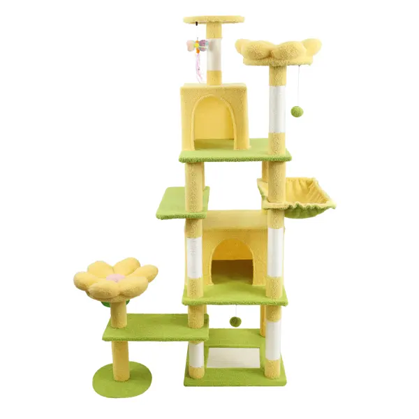 71 Inch Flower Cat Tree