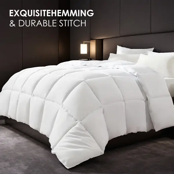 Extra Large White Checkered Plump Duvet - Luxury Hotel-grade Bedding For Bedrooms And Guesthouses. Features Ultra-soft Thickened Warmth With All-season Versatil
