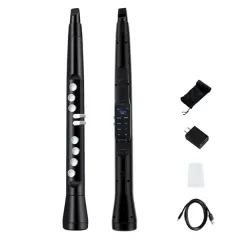 Portable Wireless MIDI Electronic Saxophone - 100 Tones, 3W Hi-Fi Speaker, 12hrs Playtime, 0.7lbs (Black ABS) - Defaulttitle - View 1