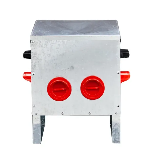Automatic Chicken Feeder Rodent Proof, 4 Ports Large Capacity Metal Poultry Feeder With Handles And Lid, Galvanized Chicken Feeder For Hen Coop D... Defaulttitle - Shop at LoveMi