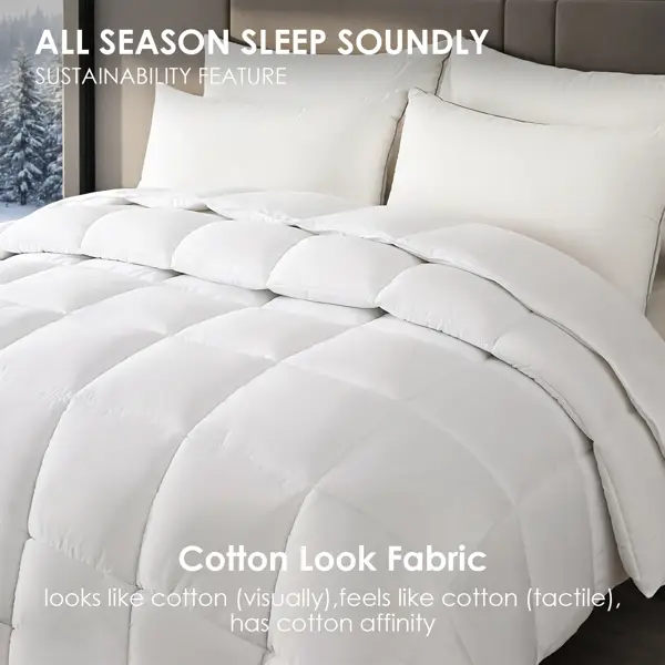 White Oversized Checkered Quilted Plump Duvet Luxury Hotel-grade Comfort For Bedrooms And Guesthouses. Winter-weight Warmth For Single/double Beds. Premium Brea