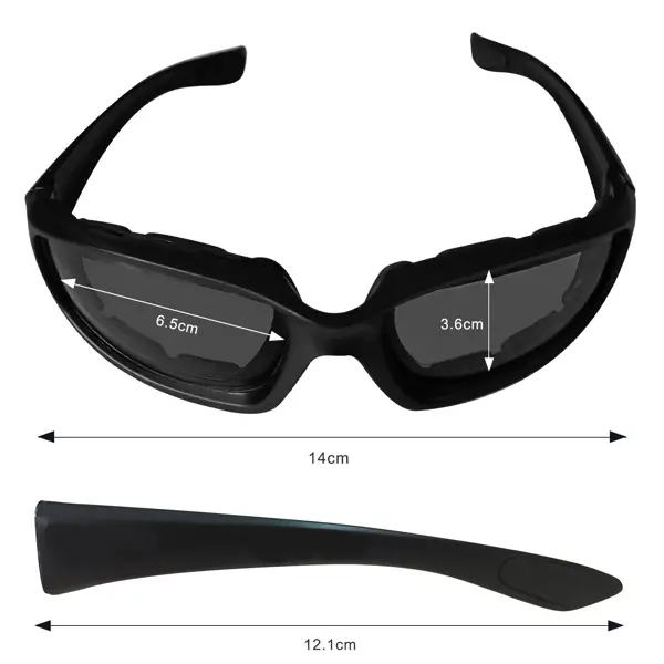 1 Pairs Motorcycle Sports Biker Riding Glasses Wind Resistant Eye Protection Sports Goggles Cycling Glasses Sunglasses Grey Color(TK/TMEU For Self-pickup)
