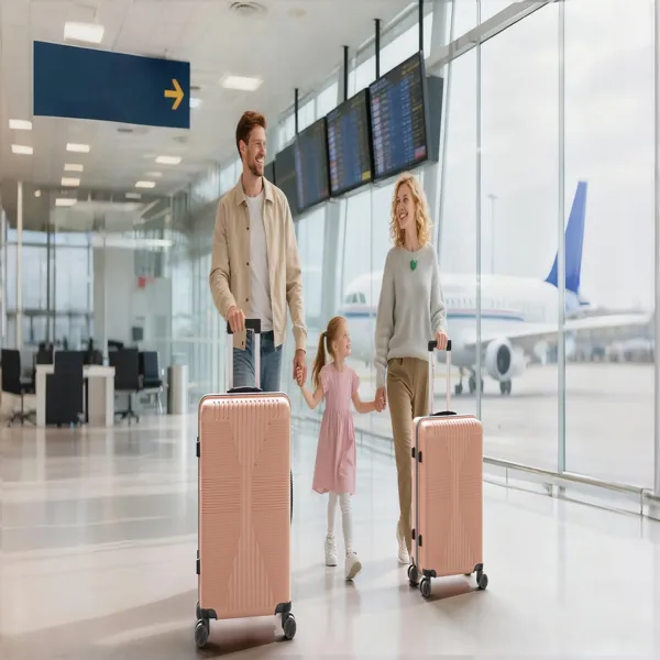 Non-TSA Customs Lock Single 28-inch PP Trolley Case, 28in PP Rose Gold