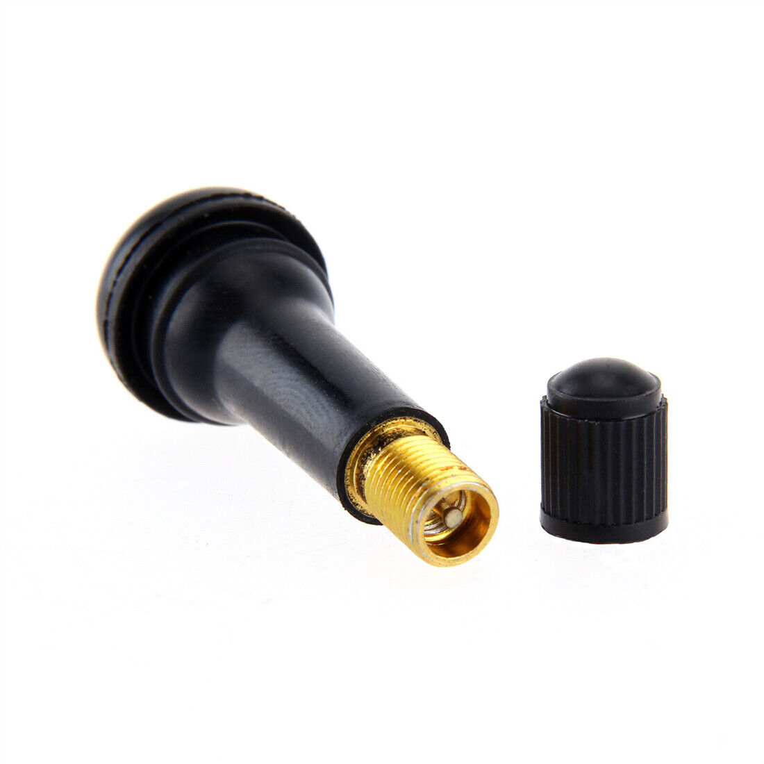 1 00 Pcs TR414 New Tubeless Rubber Car Tyre Wheel Valves Universal Black — image 2