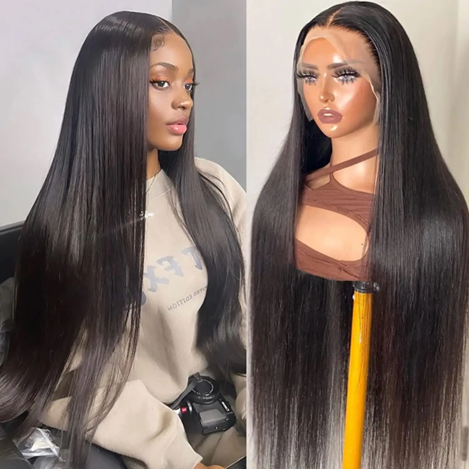 13x4 Lace Front Human Hair Wig Natural