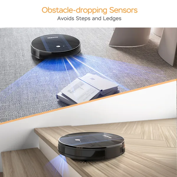 Geek Smart Robot Vacuum Cleaner G6;  Ultra-Thin;  1800Pa Strong Suction;  Automatic Self-Charging;  App Control;  Custom Cleaning;  Great For Hard Floors To Carpets(Banned From Selling On Ama