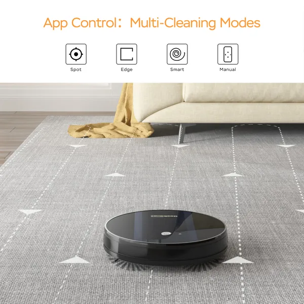 Geek Smart Robot Vacuum Cleaner G6;  Ultra-Thin;  1800Pa Strong Suction;  Automatic Self-Charging;  App Control;  Custom Cleaning;  Great For Hard Floors To Carpets(Banned From Selling On Ama