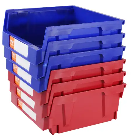 Plastic Storage Bin 11 Inch X 11 Inch X 5 Inch Hanging Stackable Storage