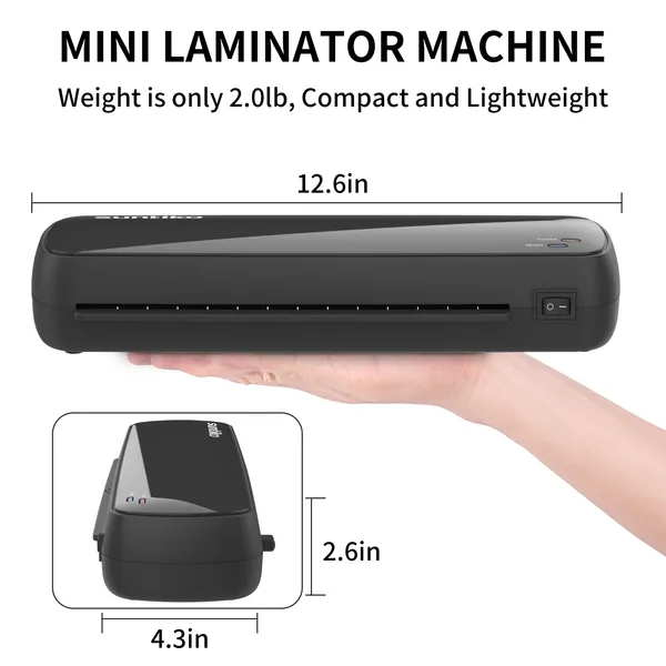 Versatile Laminator Machine,It Has Quick Warm Up, Fast Laminating Documentation And Photos, Increases Their Long Term Color Preservation. Suitable For Family, Office And School A4/A5/A6 Size