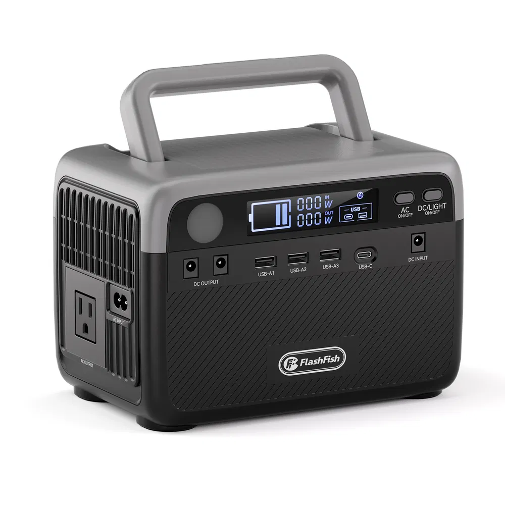 Flashfish 230.4Wh LiFePO4 300W (Peak 600W) Solar Generator AC Outlets Portable P