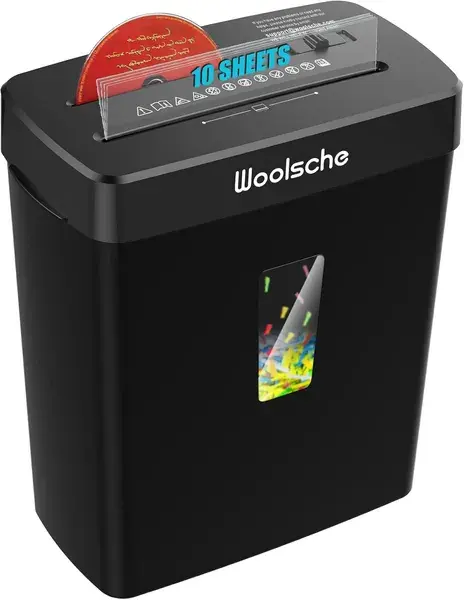 Woolsche Paper Shredder - 10-Sheet Cross Cut