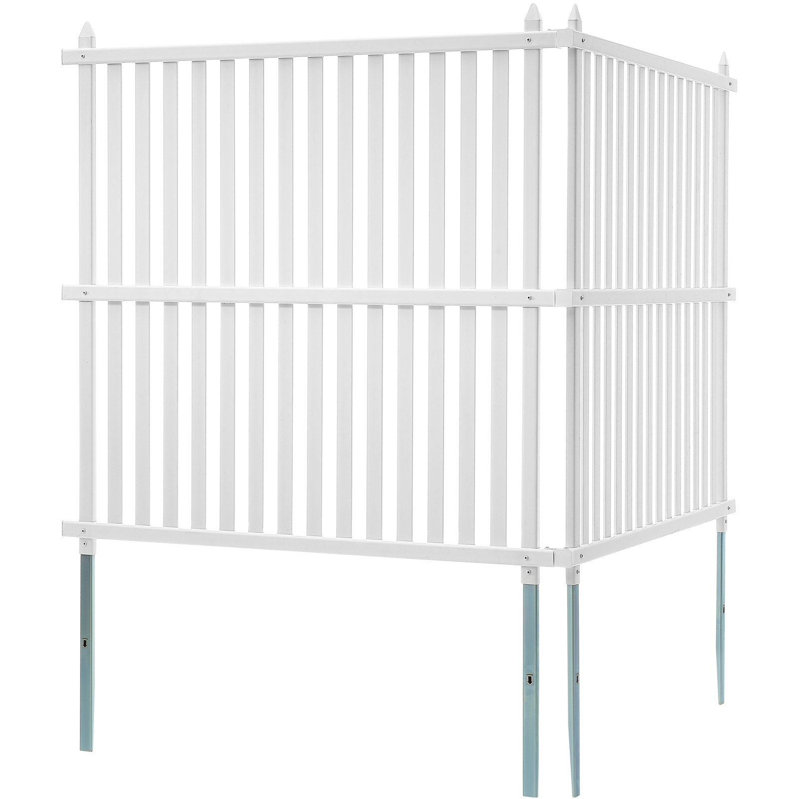 48" W X 48" H Vinyl Privacy Fence Panels, Air Conditioner Fence, Outdoor Privacy Screens For Trash Can, Pool Equipment Enclosure, Privacy Screen Kit Strip Panels (2 Panels) - Image 1