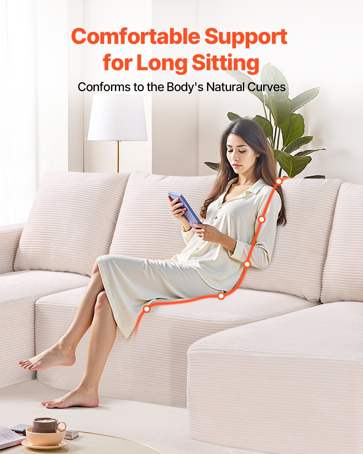 Modular Sectional Sofa — U Shaped Modular Sofa with Chaise — photo 3
