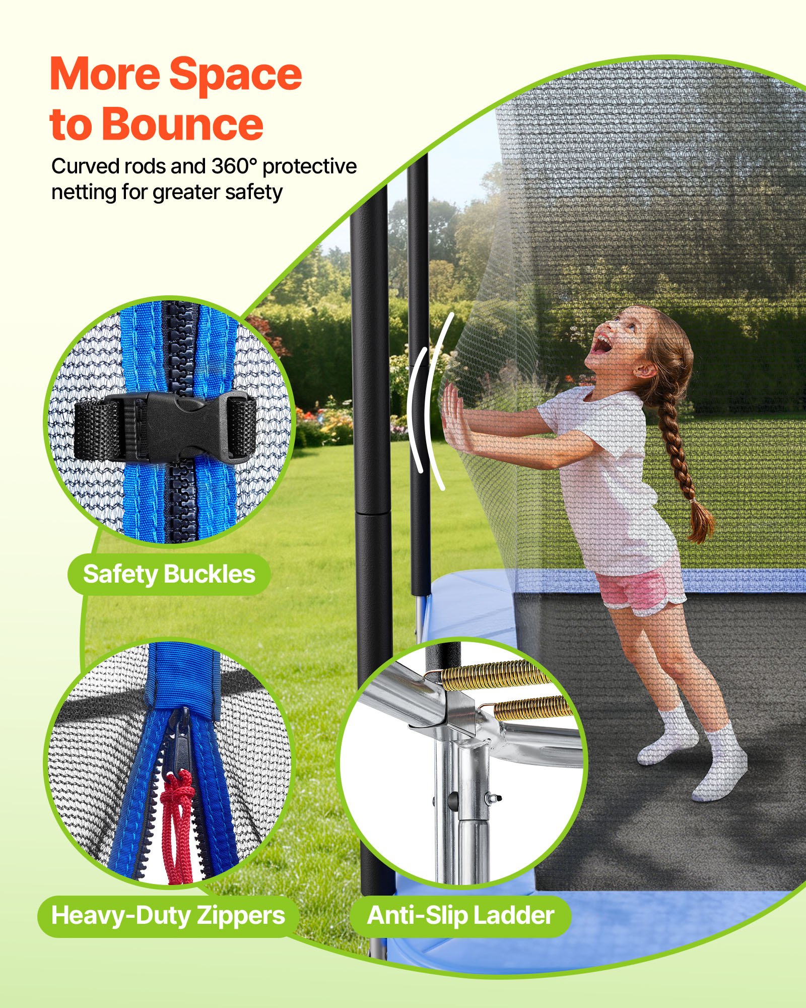 Outdoor Trampoline — 8 X 14FT Rectangle Trampoline — photo 4