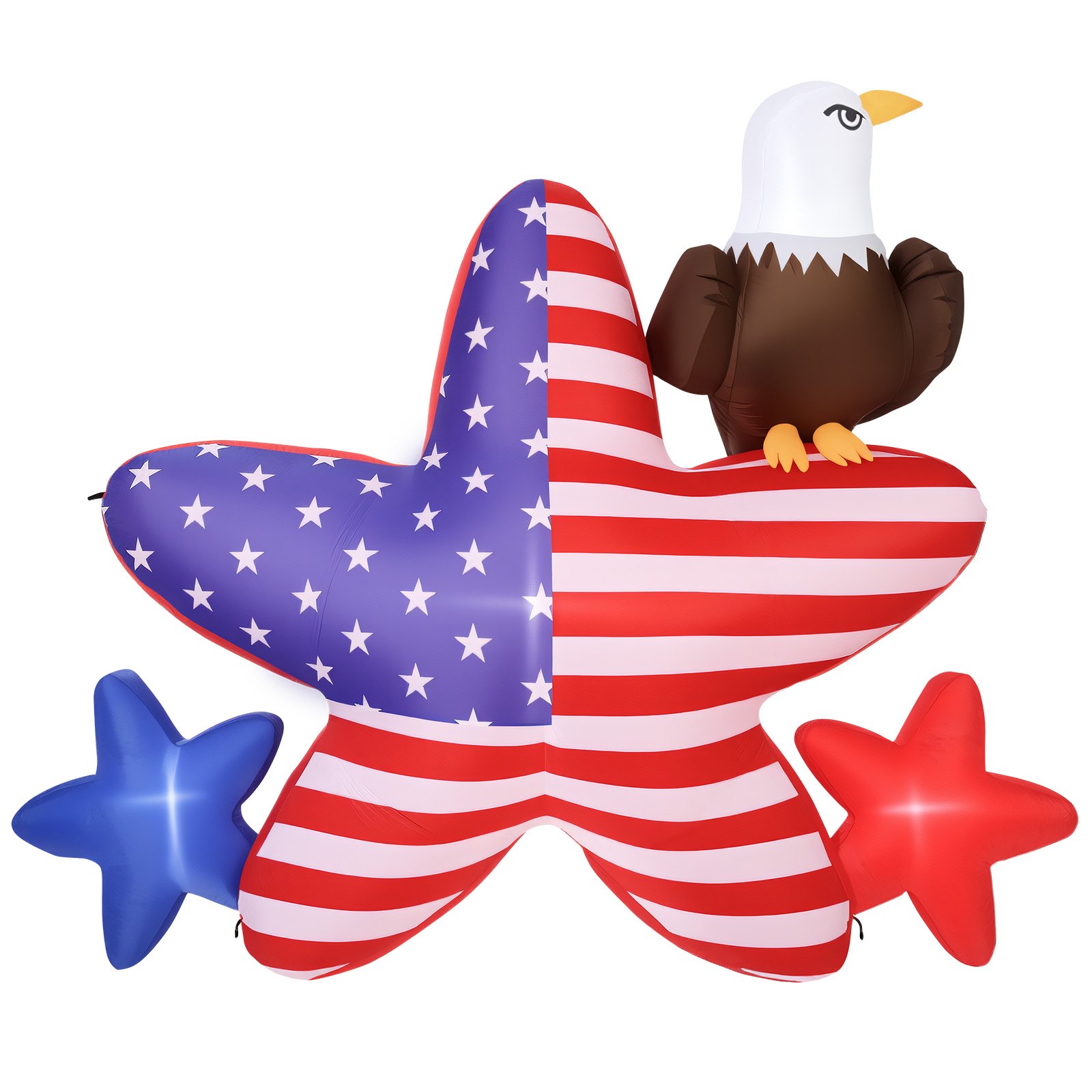 4.82 Ft Patriotic Inflatable Decoration, Fourth Of July Blow Up Inflatable Independence Day Decoration, Five pointed Star & Eagle With Built in LED... Red - Shop at LoveMi