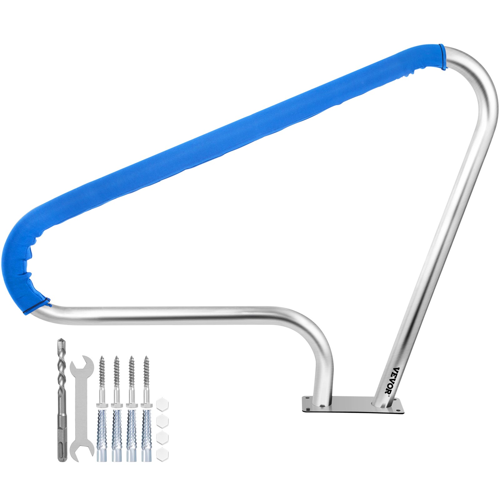 Pool Rail 48×36 Pool Railing 304 Stainless Steel 250LBS Load Capacity Silver Rus