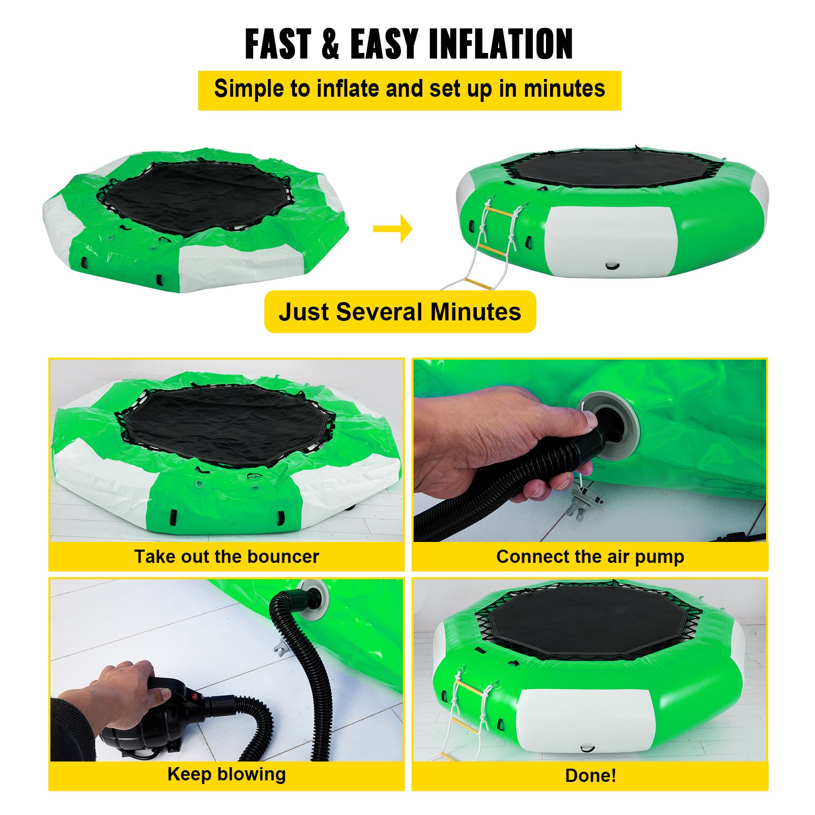 Inflatable Water Trampoline β 10ft Recreational Water Bouncer β photo 3