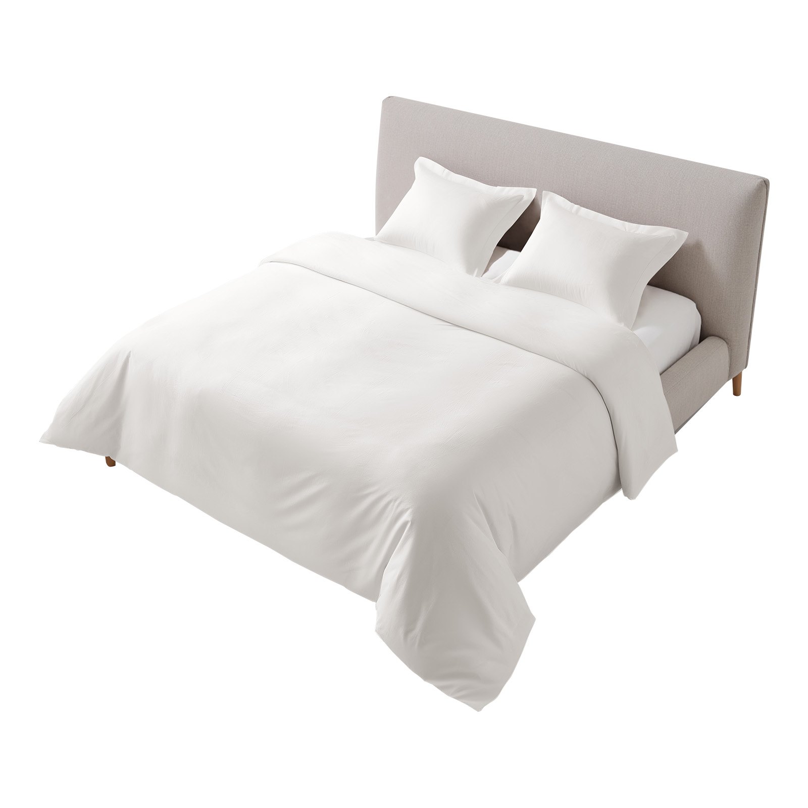 Queen Duvet Cover Set, 100% Cotton, Bedding Set Queen Size With 1 Duvet Cover 90 X 90 In And 2 Pillow Shams 26 In, Soft Breathable, Double Zipper C... White - Shop at LoveMi