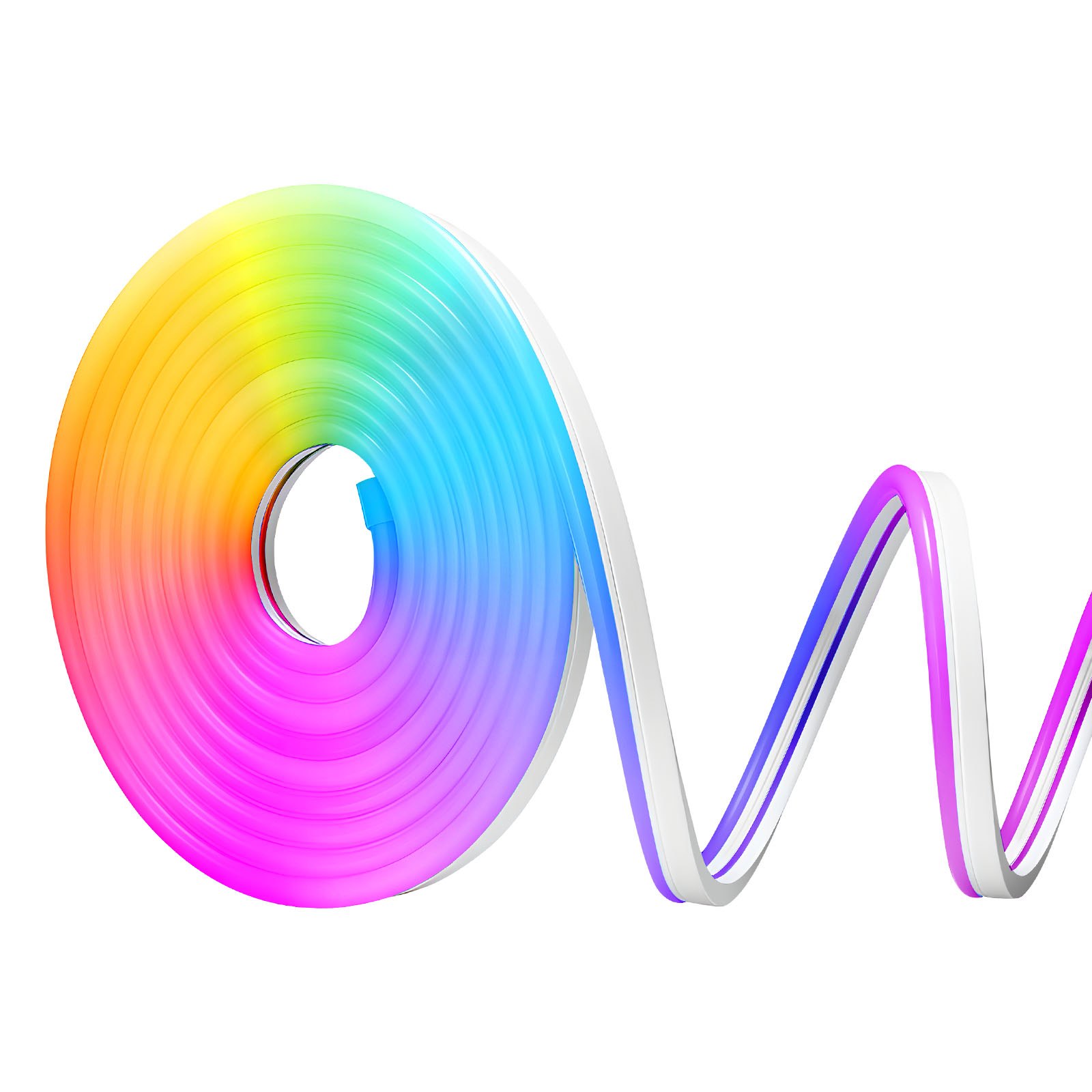 LED Neon Rope Light, 16.4 Ft, Flexible RGB-IC LED Strip Light,