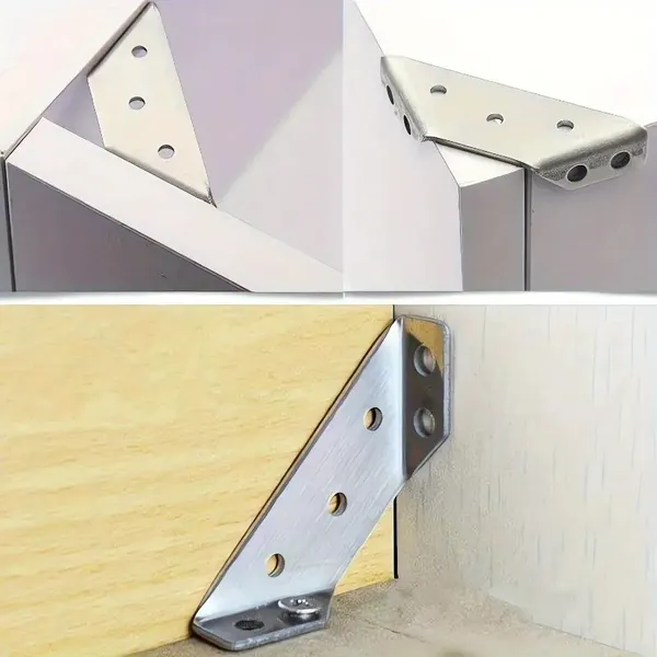 140pcs Heavy Duty Angle Brackets With Screws - 90° Angle Brackets, Scratch Resistant, Easy To Install On Furniture And Wooden Frames