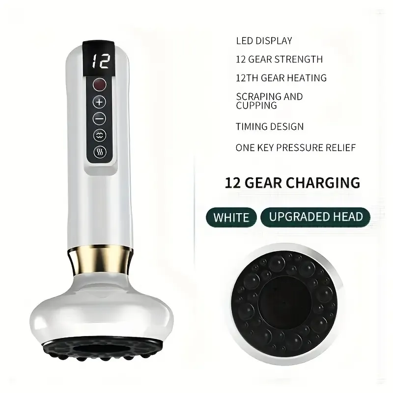 Body Gua Sha Scraping Massager. 12 Level Electric Vacuum Cupping Massager, Rechargeable And Cordless.…
