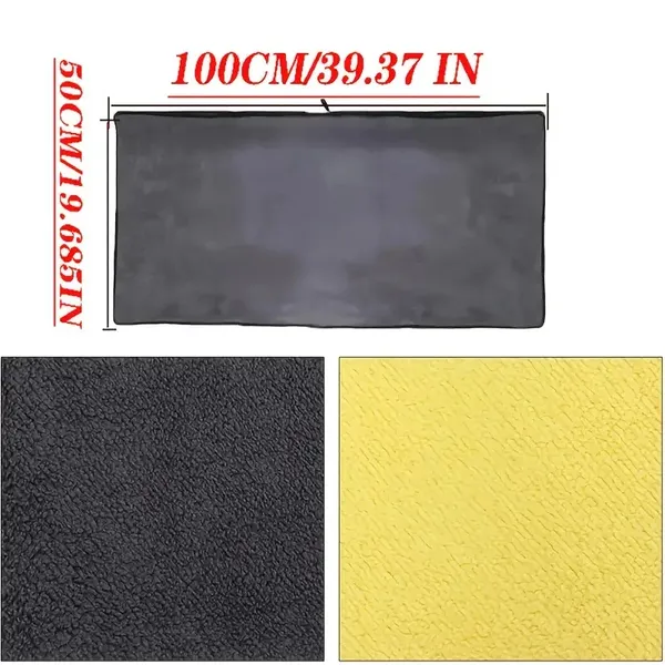 Thickened Coral Velvet Microfiber Car Wash Towel - Instant Absorption & Quick-Dry, Scratch-Free For All Cars, High-Quality Non-Woven Fabric, Reinforced Seams, Multi-Surface Use For Home & Aut