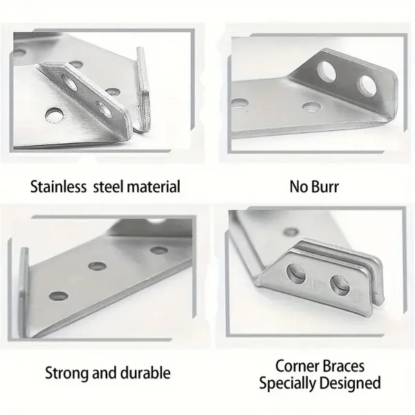 140pcs Heavy Duty Angle Brackets With Screws - 90° Angle Brackets, Scratch Resistant, Easy To Install On Furniture And Wooden Frames