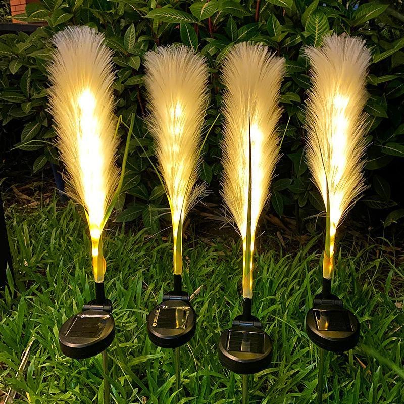 Solar Garden Lights Outdoor Waterproof 4 Pack Solar Flower Lights Decorative Landscape Lighting Pathway Patio Yard Decor Solar Reed Garden Lights ... 4Pcs - Shop at LoveMi