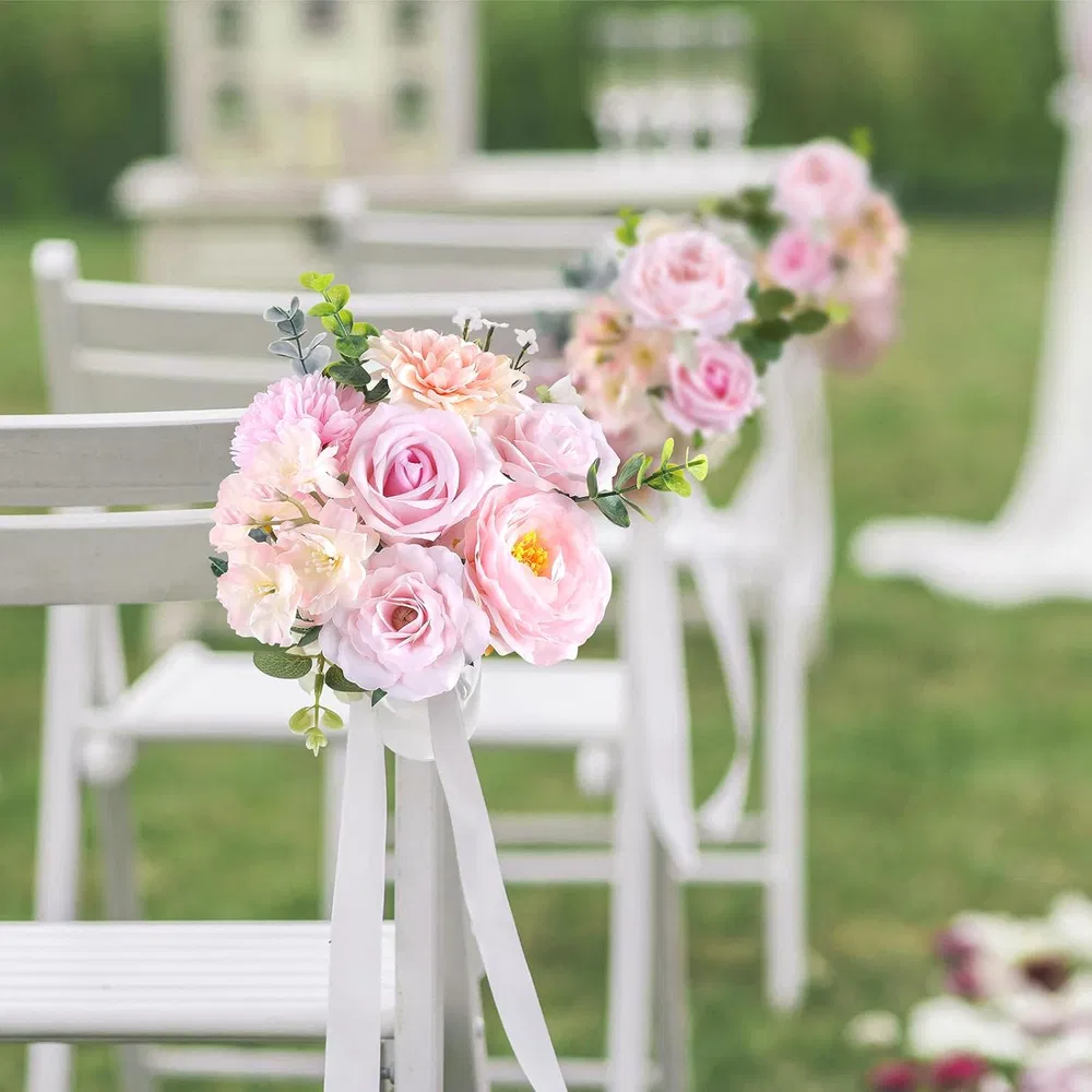 Artificial Flowers Combo Fake Flowers Pink Roses Silk Flowers With Stems For DIY Bridal Wedding Bouquets Centerpieces Arrangements Table Party Baby... Nudepink - Shop at LoveMi