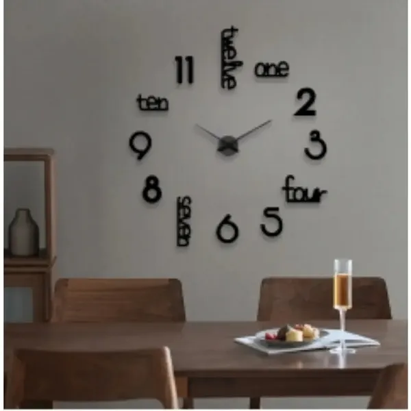 Huge Frameless Big Wall Clock, Modern Home Decoration, SuitGiant Frameless Wall Clock, Modern Home Decoration, Suitable For Living Room, Kitchen, Bedroom, Interior Decoration Giant Frameless Wall Cloc