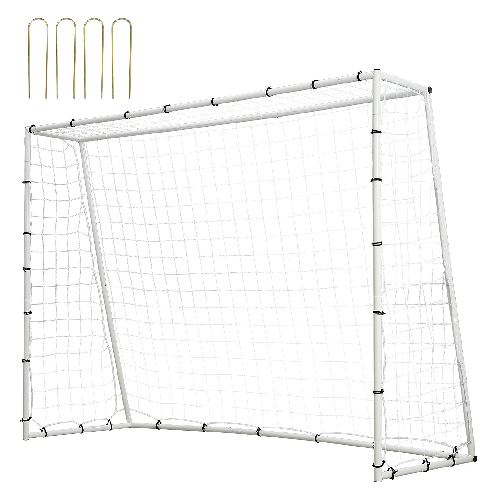 Soccer Rebound Trainer, 8x6FT Iron Soccer Training Equipment, Sports Football Rebounder Wall With Double Sided Rebounding Net & Goal, Perfect For B... White - Shop at LoveMi