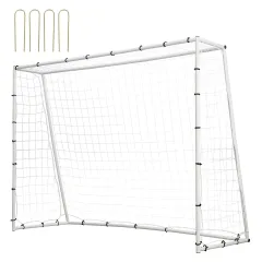 Soccer Rebound Trainer, 8x6FT Iron Soccer Training Equipment, Sports Football Rebounder Wall With Double-Sided Rebounding Net & Goal, Perfect For B... - View 1