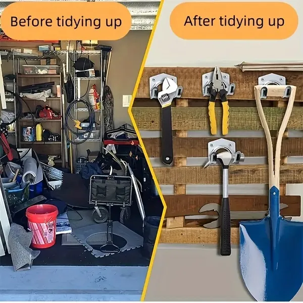 Wooden Board Tool Hook | Metal Hook | ToolShed Wooden Hook Water Pipe Hook LSmallDouble Hook |DlY Handmade Hook