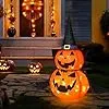 3FT Halloween Collapsible Pumpkin Decoration, 50 LED Pop-Up Pumpkin Lamp With Star Cap, Plug In Halloween Jack-O-Lantern With Metal Stand For Indoor Outdoor Garden Patio Party Decor_maomaolike.com