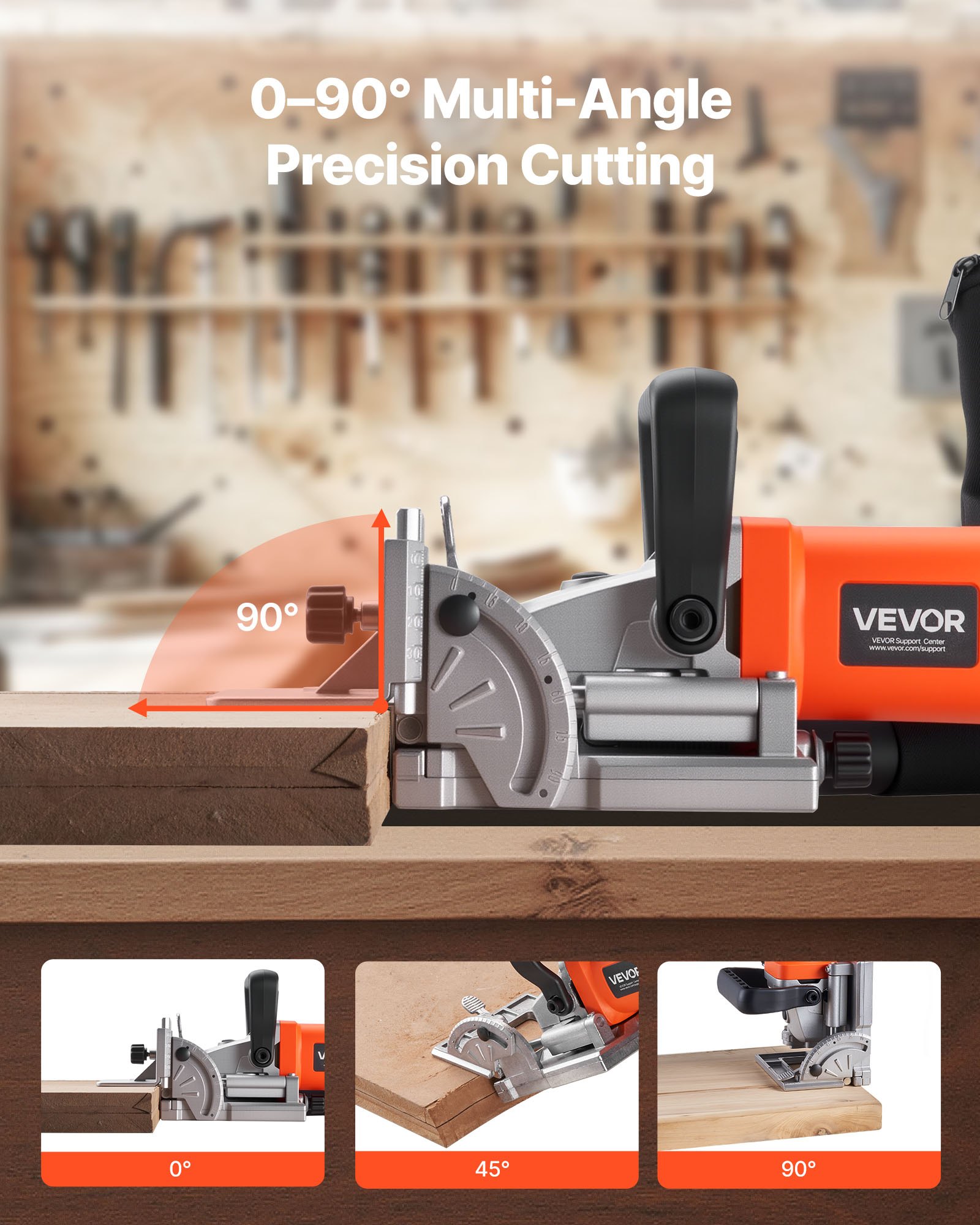 Biscuit Plate Joiner, 5.9A, Plate Joiner Tool Kit With 11,600 RPM 760W Motor, 45-Degree Locating Notch, Carbide… - 5