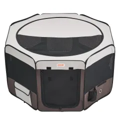 Foldable Pet Playpen, 46 Inch Portable Dog Playpen, Crate Kennel For Puppy, Dog, Cat, Premium Waterproof 600D Oxford Cloth, Removable Zipper, For I... - View 1