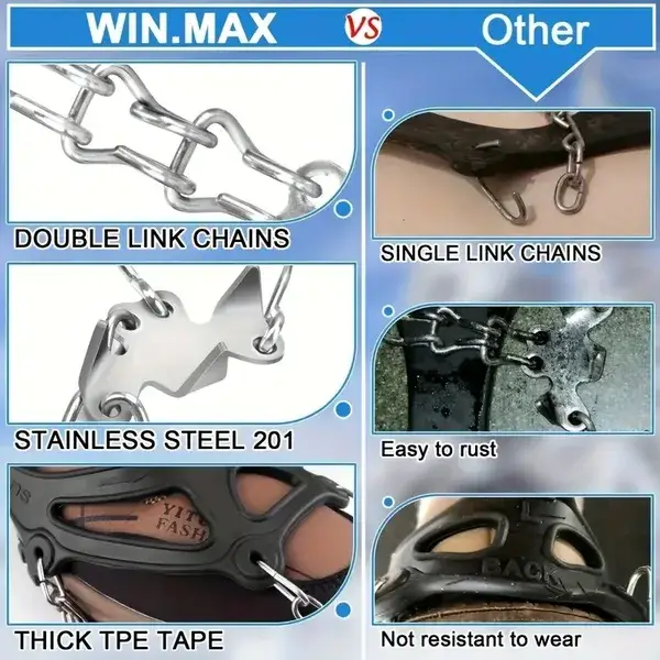 Universal Anti-slip Grip Spikes, Upgraded Universal Anti-slip Spikes For Ice Skates And Boots, With 19 Steel Spikes, Ice And Snow Grip Spikes, Suitable For Hiki
