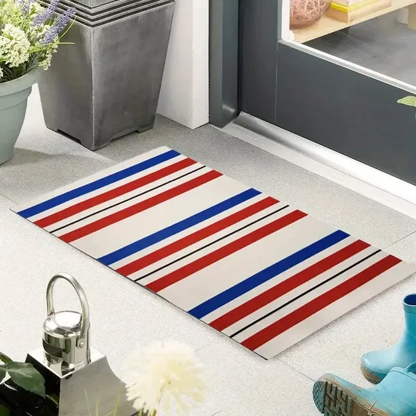 Home Decor Patriotic Family Door Mat, Indoor And Outdoor Anti-slip Entrance Mat, Red, White And Blue Patriotic Patterns, Beautiful And Eternal, Made Of Diatom Mud, Healthy And Durable, Easy To Clean