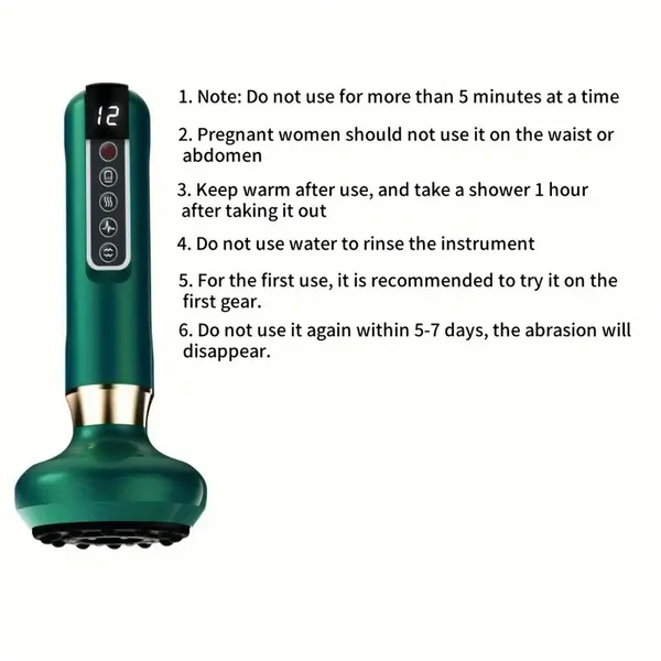 Body Gua Sha Scraping Massager. 12 Level Electric Vacuum Cupping Massager, Rechargeable And Cordless. Perfect For… - 3