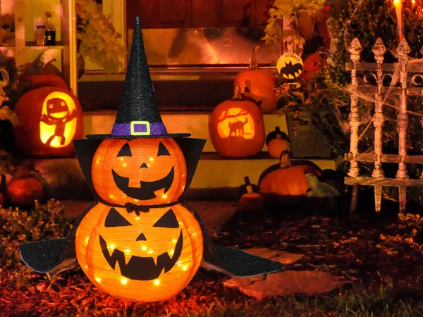 3FT Halloween Collapsible Pumpkin Decoration, 50 LED Pop-Up Pumpkin Lamp With Star Cap, Plug In Halloween Jack-O-Lantern With Metal Stand For Indoor Outdoor Garden Patio Party Decor_maomaolike.com