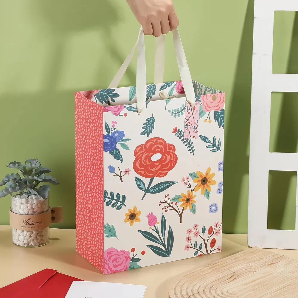 Gift Bag 13'' Large Flower Gift Bag, For Easter, Birthdays, Bridal Showers, Weddings, Baby Showers, Mother's Day, 10" X 5" X 13" With Tissue Pape... - Shop at LoveMi