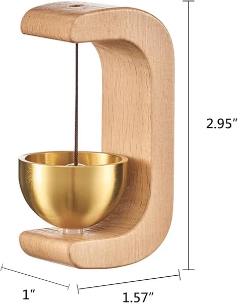 Magnetic Door Chime Bell, Wooden Shopkeepers Bell For Door Opening - Ding Ding Sound