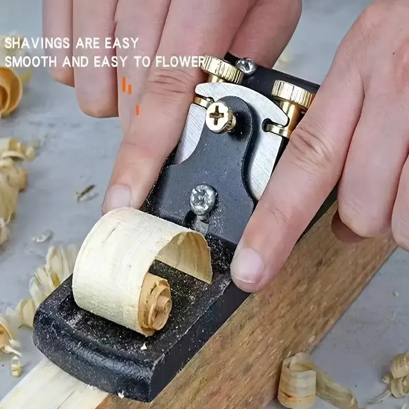 One Traditional Handheld Woodworking Double Line Planer, Adjustable Woodworking Bird Planer, Double Nut Adjustable Woodworking Planer, Equipped With A High-carbon Steel Blade For Smoothing And Shaping – medium