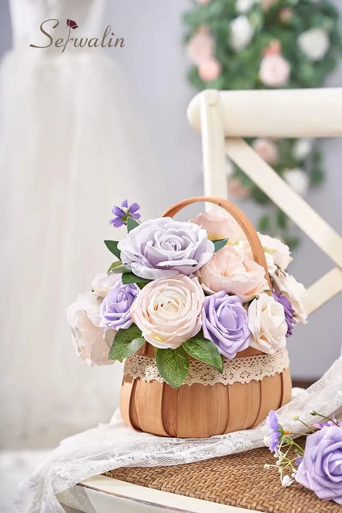 Artificial Flowers Fake Silk Flowers For DIY Wedding Bouquets Cake Decoration Mixed Roses Combo Blush Pink And White Flower Centerpieces Arrangemen... Aabbycharminglilacpink - Shop at LoveMi