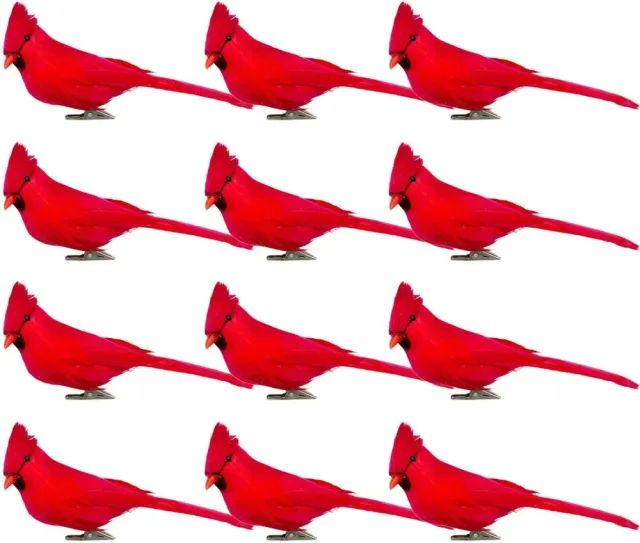 Artificial Red Cardinal Birds Clip, Christmas Cardinal Birds Clip, Fake Bird Red Cardinals Decor For Christmas Tree Ornament Decorations, Arts And ... - Shop at LoveMi