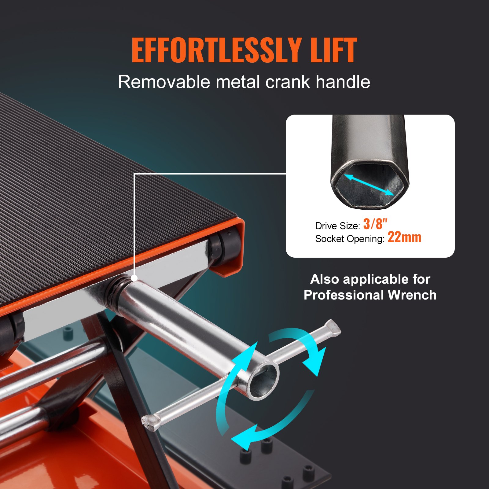 Motorcycle Lift, 1100 LBS Motorcycle Lift ATV Scissor Lift Jack With Dolly & Hand Crank, Center Hoist… image 5