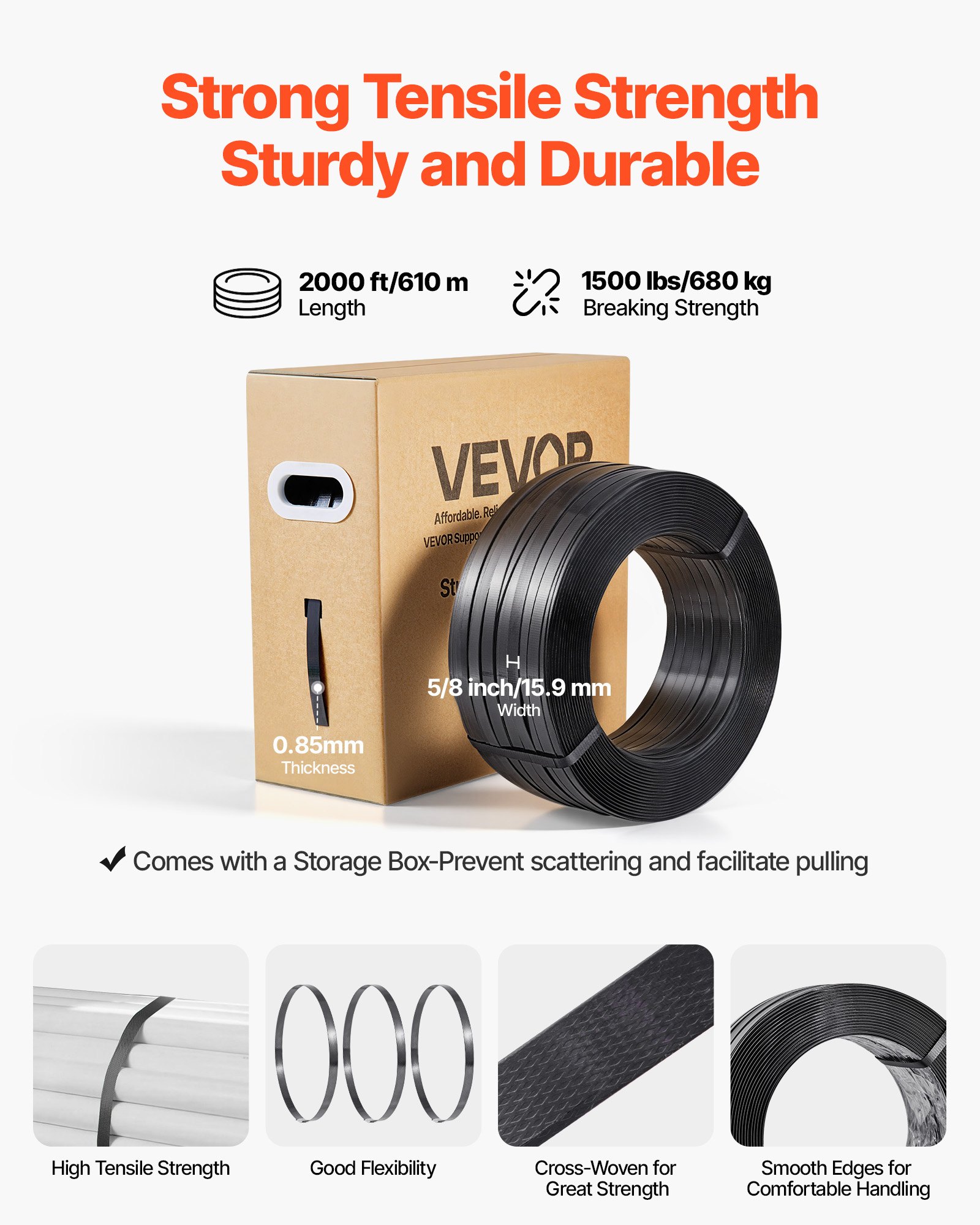 Banding Strapping Kit β Heavy Duty Banding Sealer Tool with 2000 β photo 2