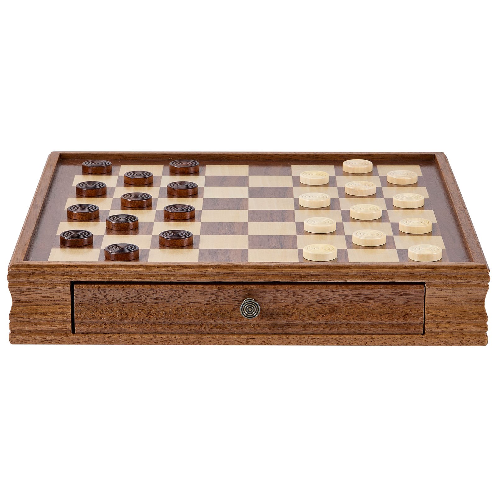 Solid Wood Chess Set 15 Inch 2-IN-1